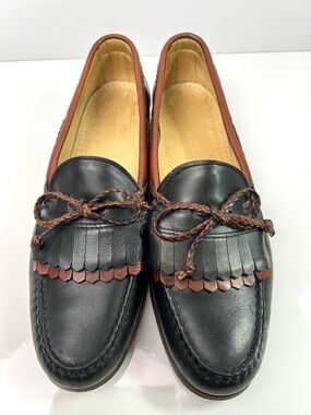 Allen Edmonds Woodstock Leather Slip On Loafers size 10 Brown Black Old Money